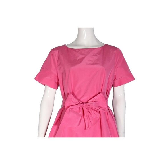 Weekend MaxMara Women's Large Pink Dress Short Sleeve Belted Knee Length A-Line - Picture 3 of 7